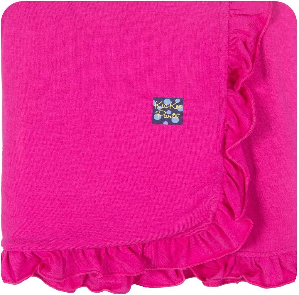 KicKee Pants Unisex Essentials Stroller Blanket Feather Contrast Stripe, One Size