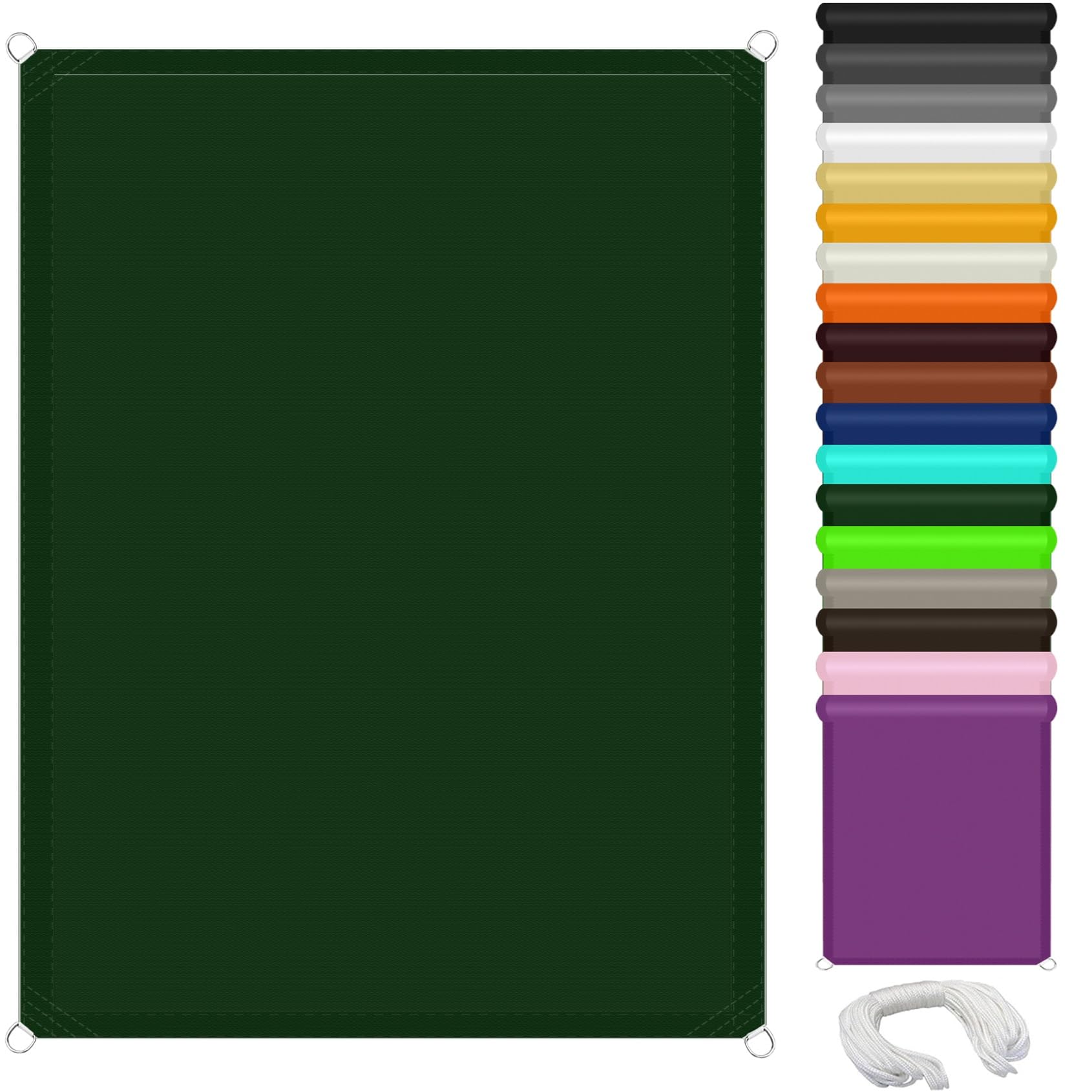 Voiles d'ombrage rectangulaire imperméable 7x9m filet protection solaire