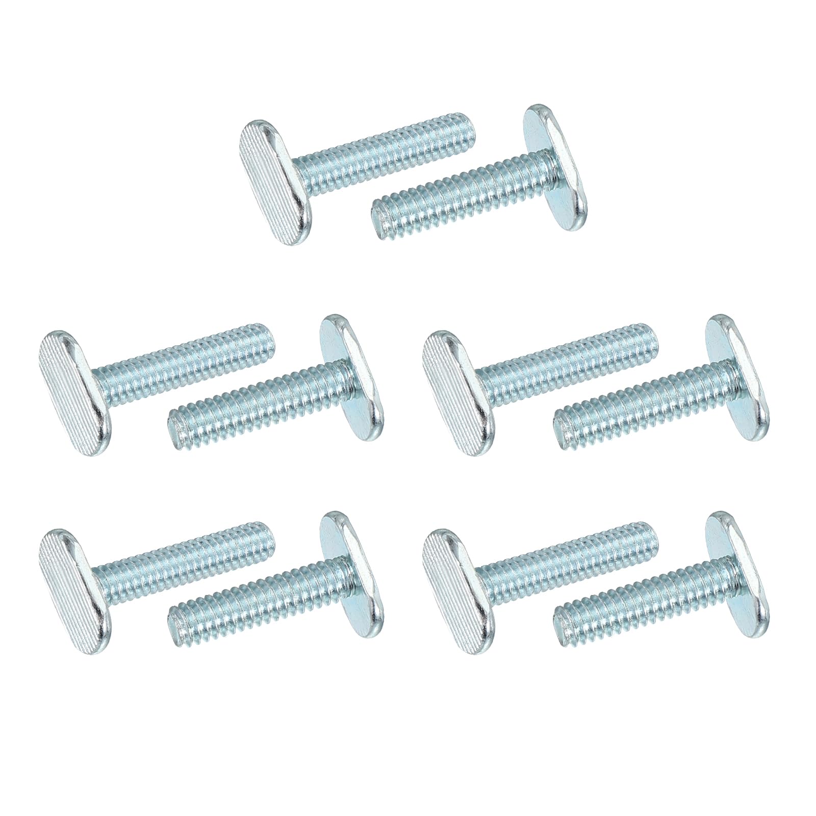 PATIKIL 1/4"-20 t Track Bolts, 10 Pack 1-1/4 Inch T-Slot Bolts Kayak Rail Bolt Accessories for Universal t Track Woodworking Jigs and Fixtures, Silver