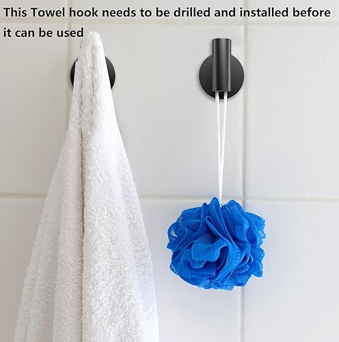 Vista 17 de Paquete de 4 ganchos para toallas de baño, toallero de montaje en pared, toallero con acabado cromado, ganchos resistentes para bata, abrigo, lufa