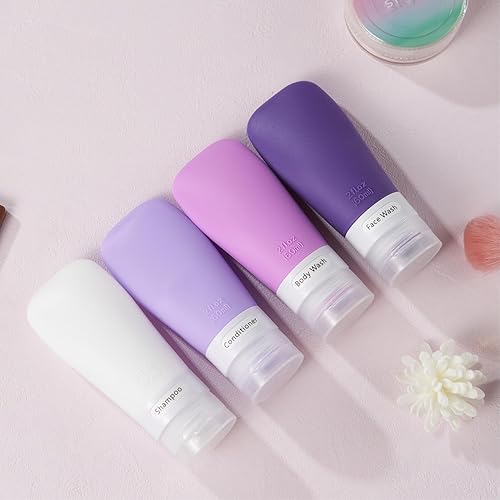 Miniatura 32 de INSFIT Botellas de viaje portátiles, recipientes a prueba de fugas aprobados por la TSA para artículos de tocador, accesorios recargables sin BPA