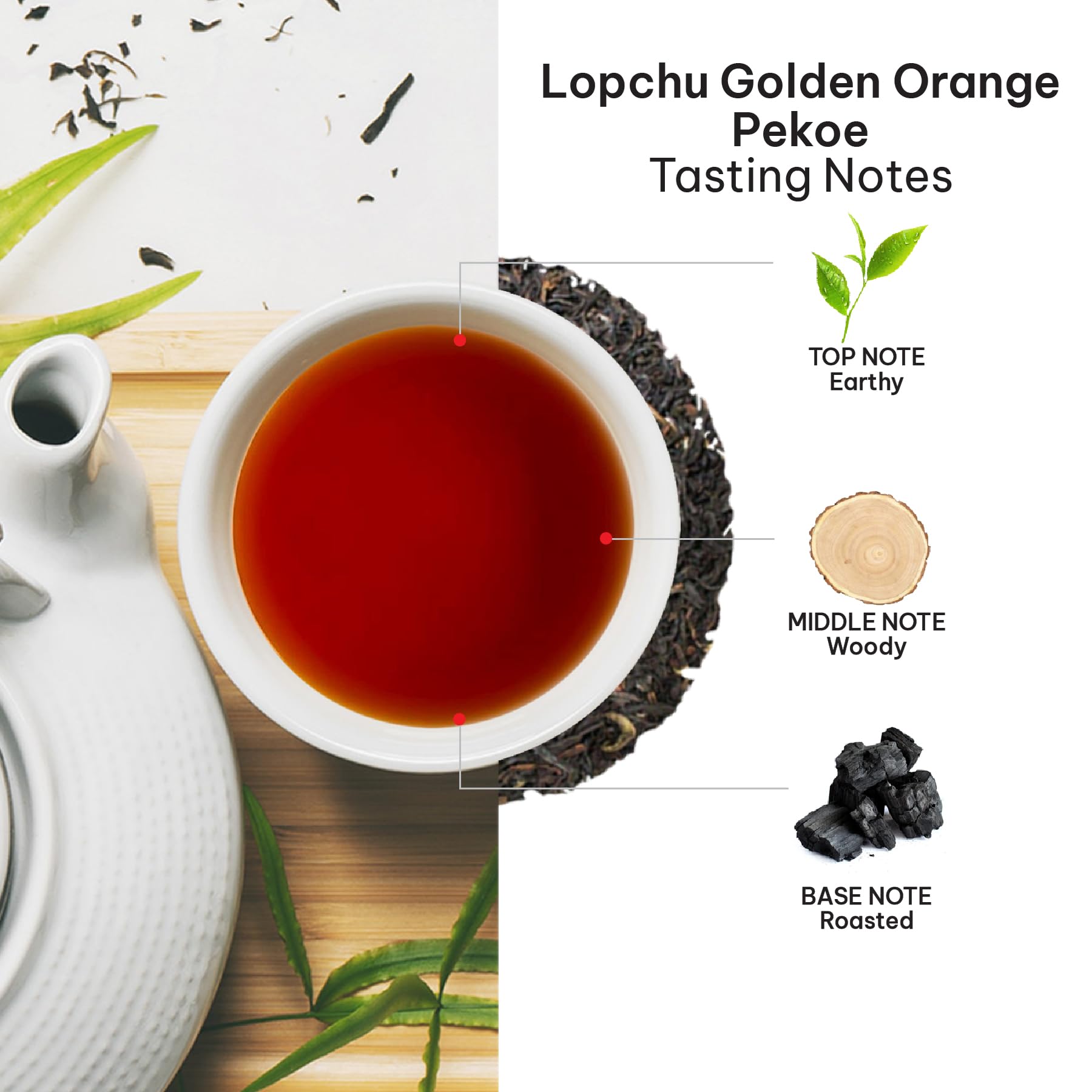 Tearaja Lopchu Golden Orange Pekoe Darjeeling Leaf Tea, 100g product image 4