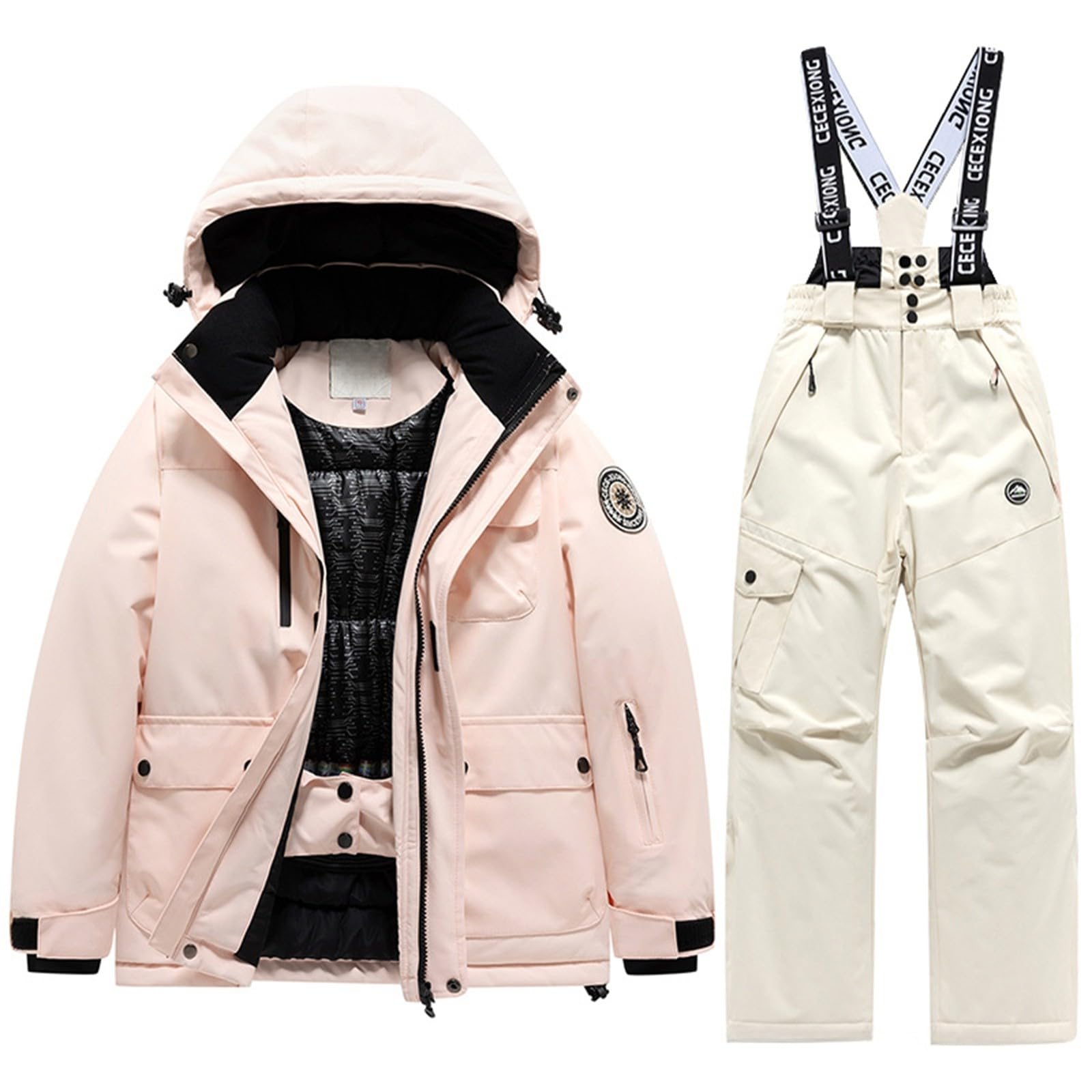 Traje de nieve cálido para niños y niñas, para climas fríos, actividades al aire libre