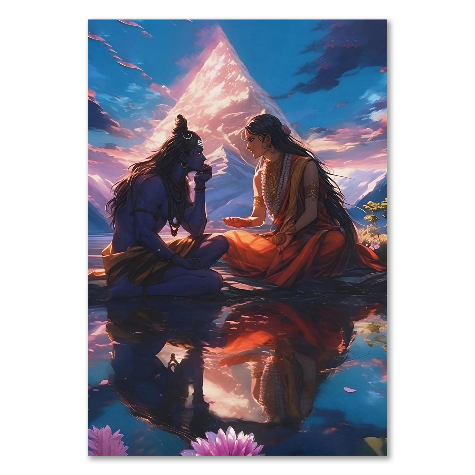 Shiv Parvati Poster - Lord Shiva & Parvati Wall Art -17
