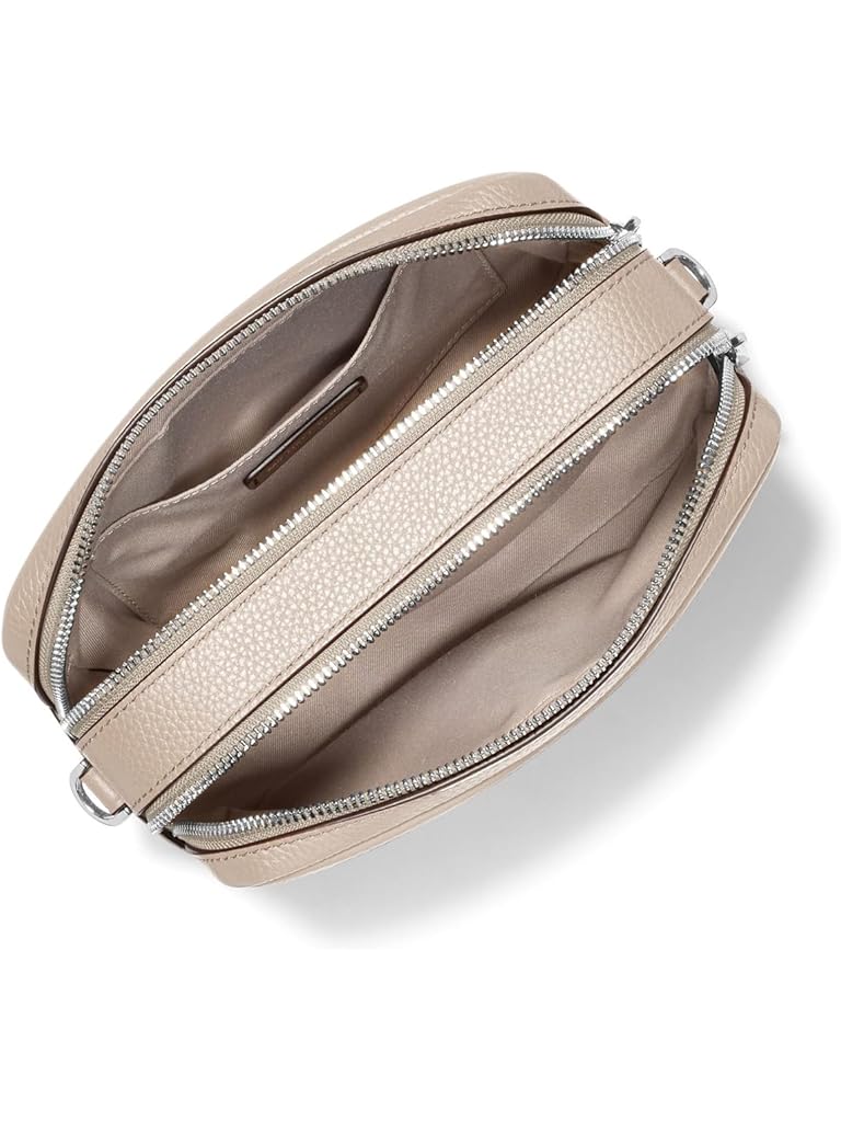 Beige Michael Kors Bryant Medium Double Zip Chain Camera Crossbody