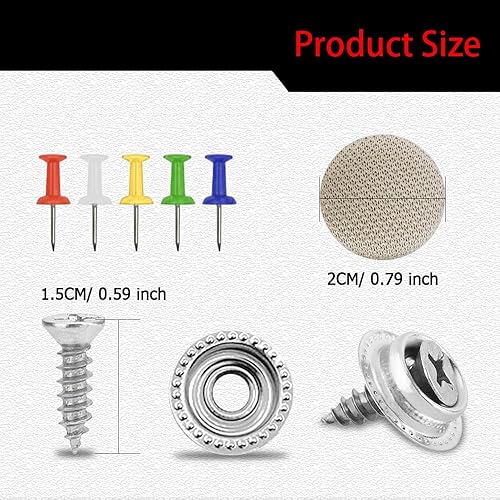 Miniatura 9 de HAOBO 50 remaches de reparación de techo de automóvil, kit de reparación de techo de automóvil, retenedor de remaches a presión para techo interior,