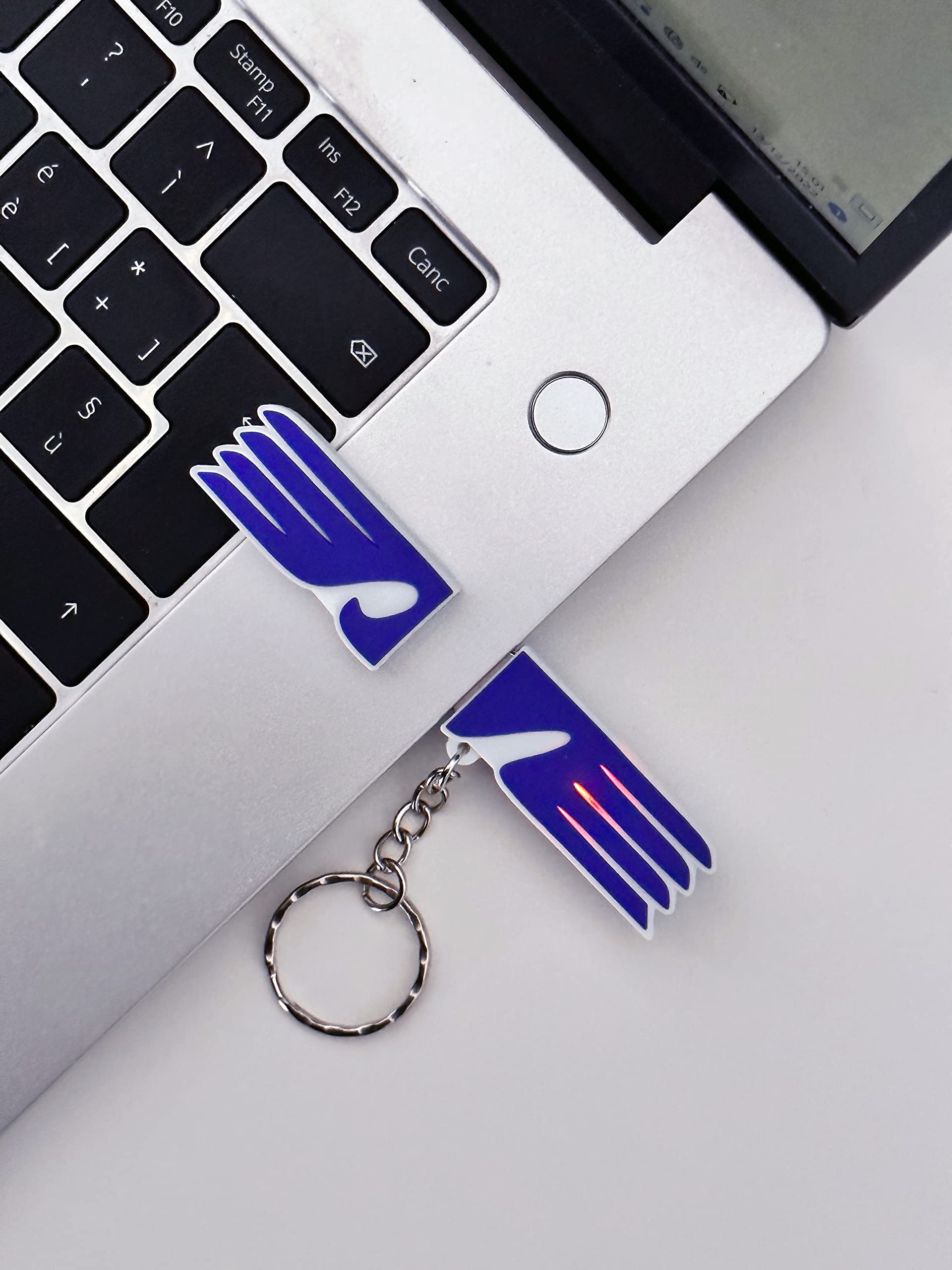 FOOTBALL USB - Chiavetta USB Drive 3.0 & Portachiavi con forma Aquila stilizzata da 64 GB unità di memoria flash Penna Disk Pen Drive alta velocità idea regalo calcio per tifosi lazio