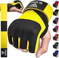 Vista 15 de WYOX Guantes interiores de boxeo de gel para hombres y mujeres, correas de muñeca rápidas de 31.5 in, protección acolchada para nudillos para Muay