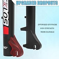 Vista 5 de BUCKLOS 20 pulgadas 4.0 Fat Tire Bike Suspension Tenedor, 7.087 in Travel 5.315 in Spacing Hub 0.354 in QR Ebike Oil MTB Fat Fork, Doble Corona
