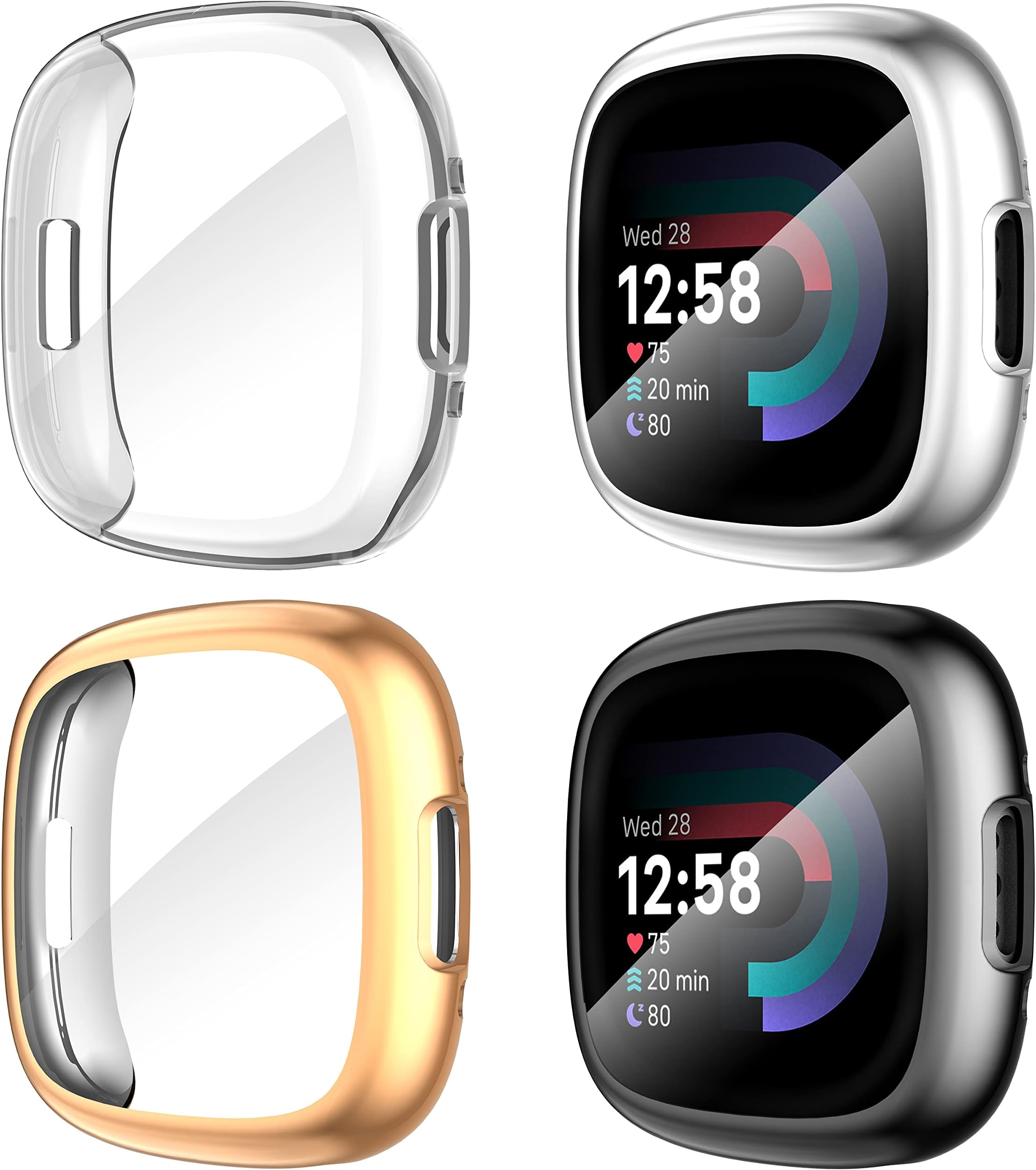 Tobfit for Fitbit Sense 2 / Fitbit Versa 4 Screen Protector