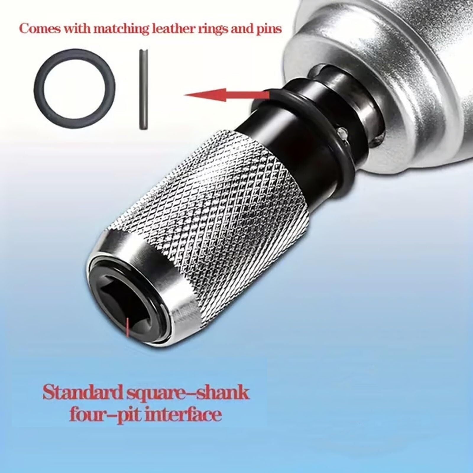 Adapter do młotka obrotowego z zestawem bitów udarowych, elektryczny konwerter z adapterem do gniazda pneumatycznego ze stopu stali, Quick-Lock Square-Shank Fit, w zestawie 4 bity udarowe do wiercenia
