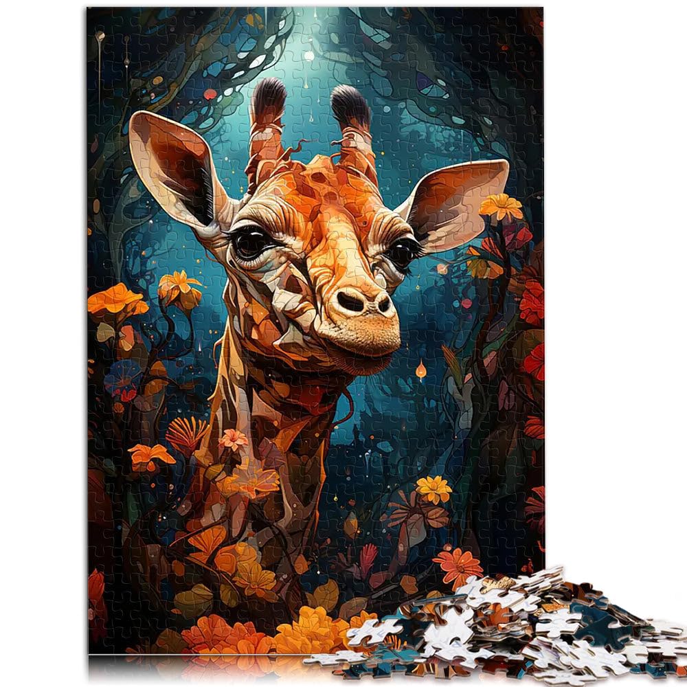 Puzzle 2000 pièces pour Adolescents Girafe dans Un Jardin paradisiaque Jeu de Quiz Offrir en Cadeau à Toute la Famille 70x100cm