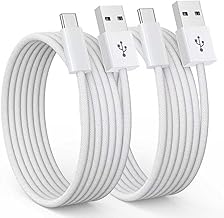 USB C Cable [2Pack 2M] Fast Charging 3.1A Charger Type C Nylon Fast Charge and Sync USB C Cable for iPhone 16 Pro Max Plus/15 Pro Max Plus/iPad Pro/Air, Samsung Galaxy S24/S23/S22