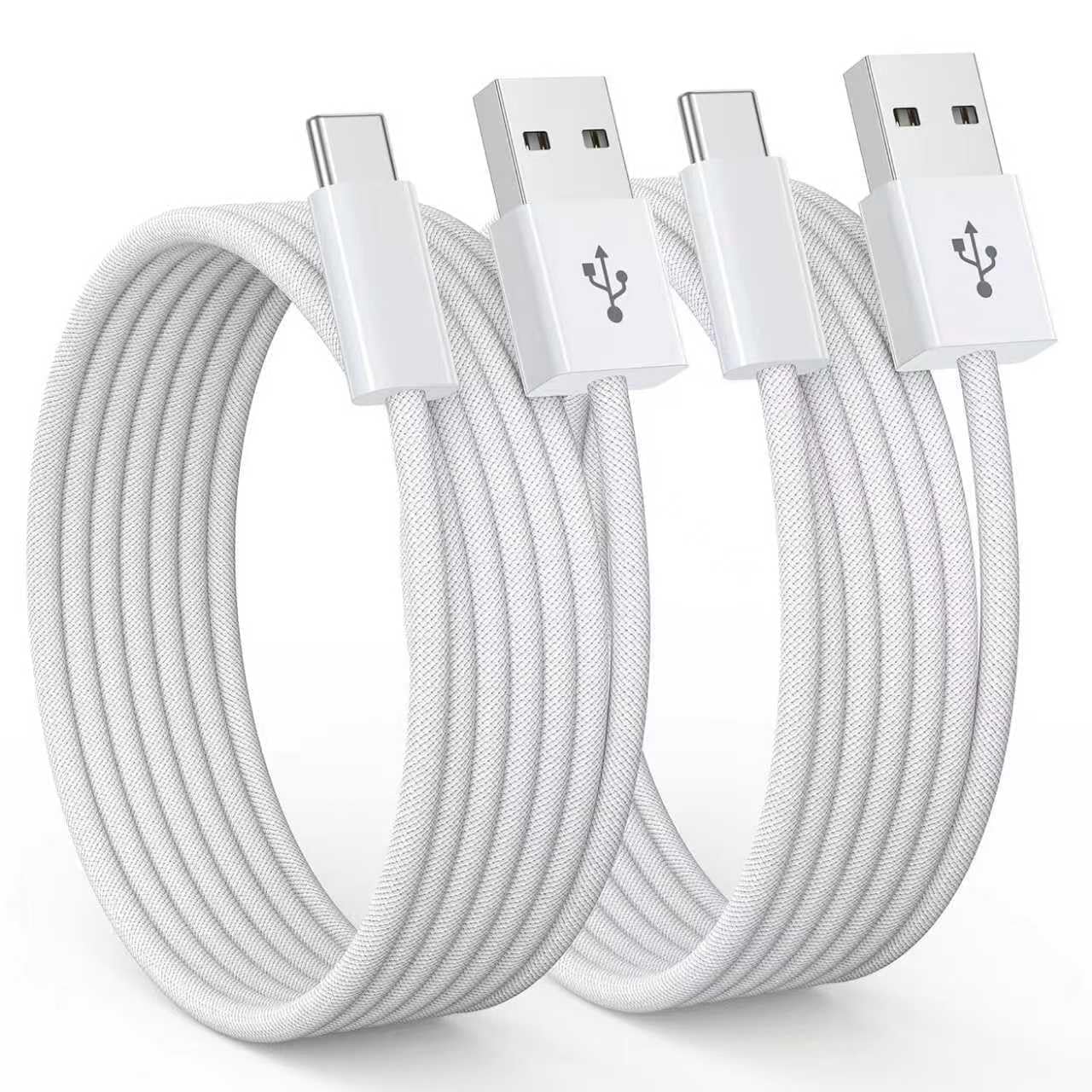 USB C Kabel, [2 Stück 2m+2m] 3.1A Ladekabel USB C Schnellladekabel, USB A auf USB C Kabel für Samsung Galaxy S22 S21 S20 S10 S9 Plus, iPhone 15 Pro,Note 10 9, A71 A53