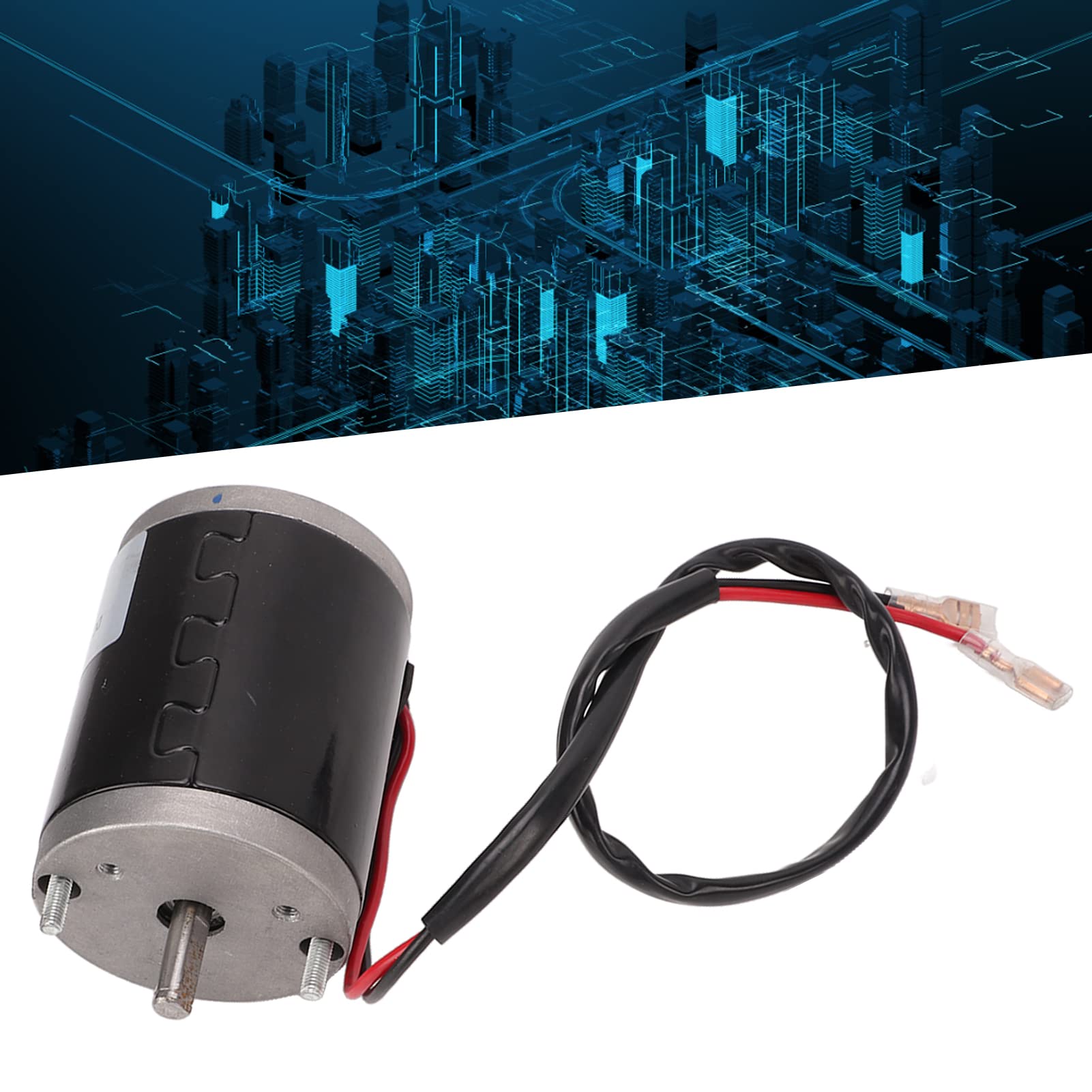 BuyWeek Motore Spazzolato, 12V 120W 5000 RPM Scooter Motor in Alluminio Mini Motore a Spazzola con Albero a D