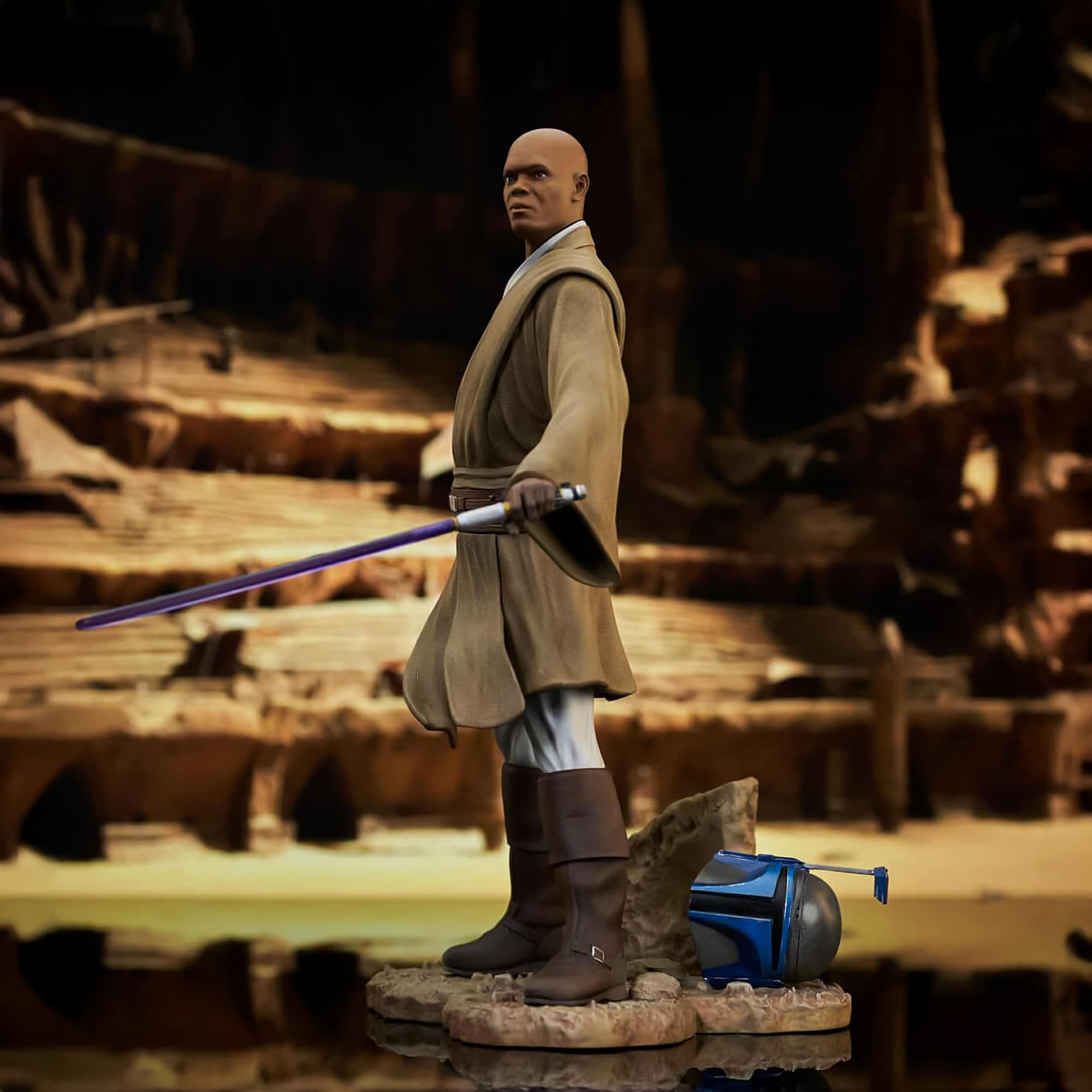 Diamond Select Toys Diamond Select - Star Wars Premier Collection AOTC Mace Windu Statue