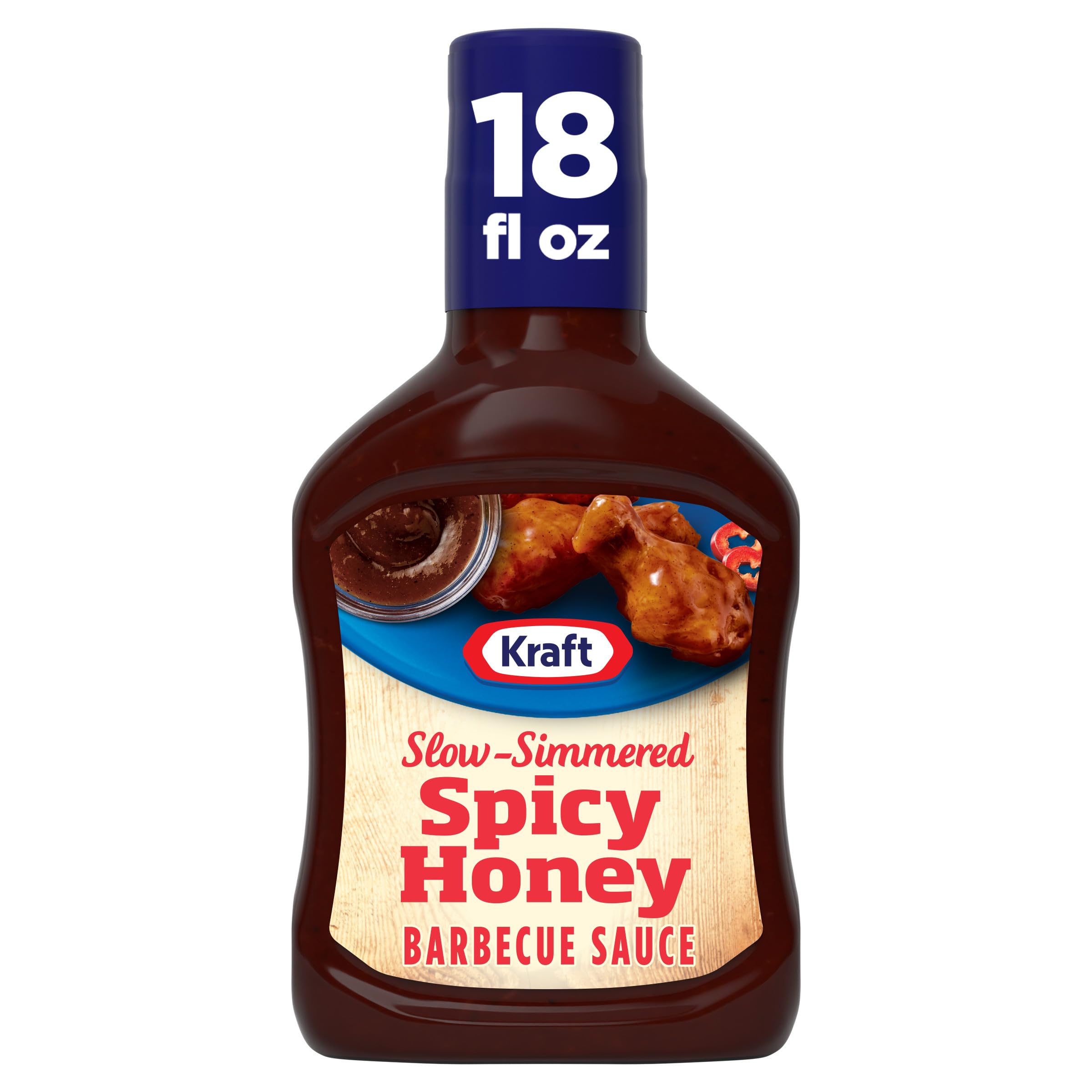 Spicy Honey Slow-Simmered BBQ Barbecue Sauce (18 oz Bottle)