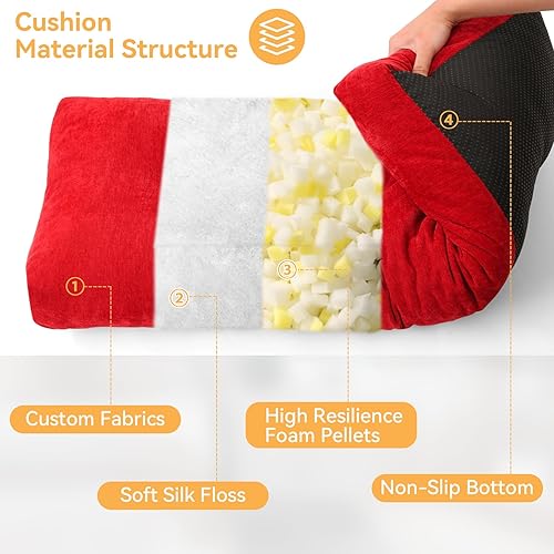 Miniatura 5 de ROFIELTY Cojín de banco de 42 pulgadas, cojín de banco de piano grueso antideslizante, almohadillas de asiento de banco duraderas para exteriores e