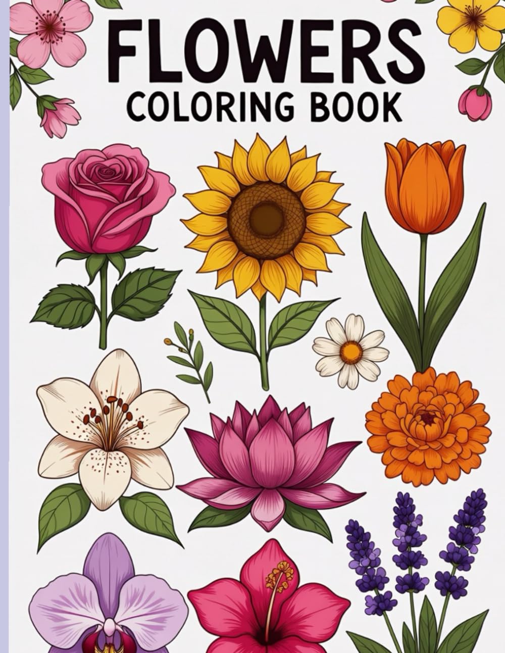Lovely Flowers Coloring Book for Little Artists