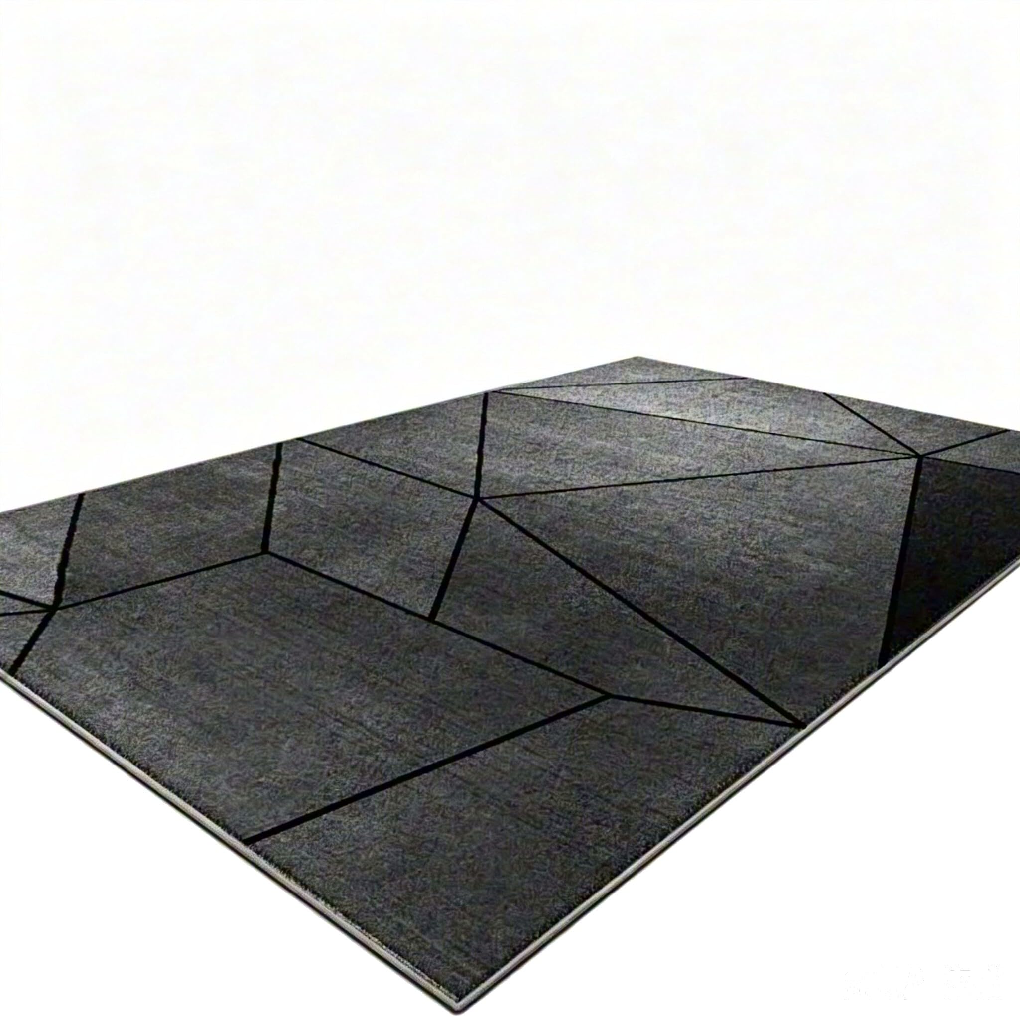Grand tapis géométrique moderne : fini les glissades et les taches