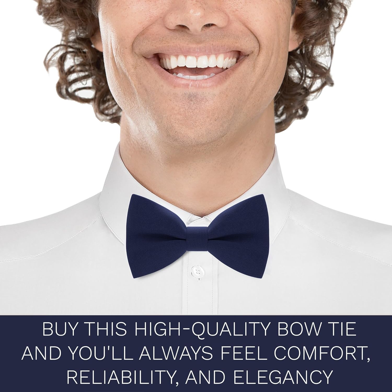 Bow Tie House Mens Bowties Pre-tied Shape Clip on Bowtie Solid Men Formal Wear for kids, baby boys, toddler any age bow ties - Image 5