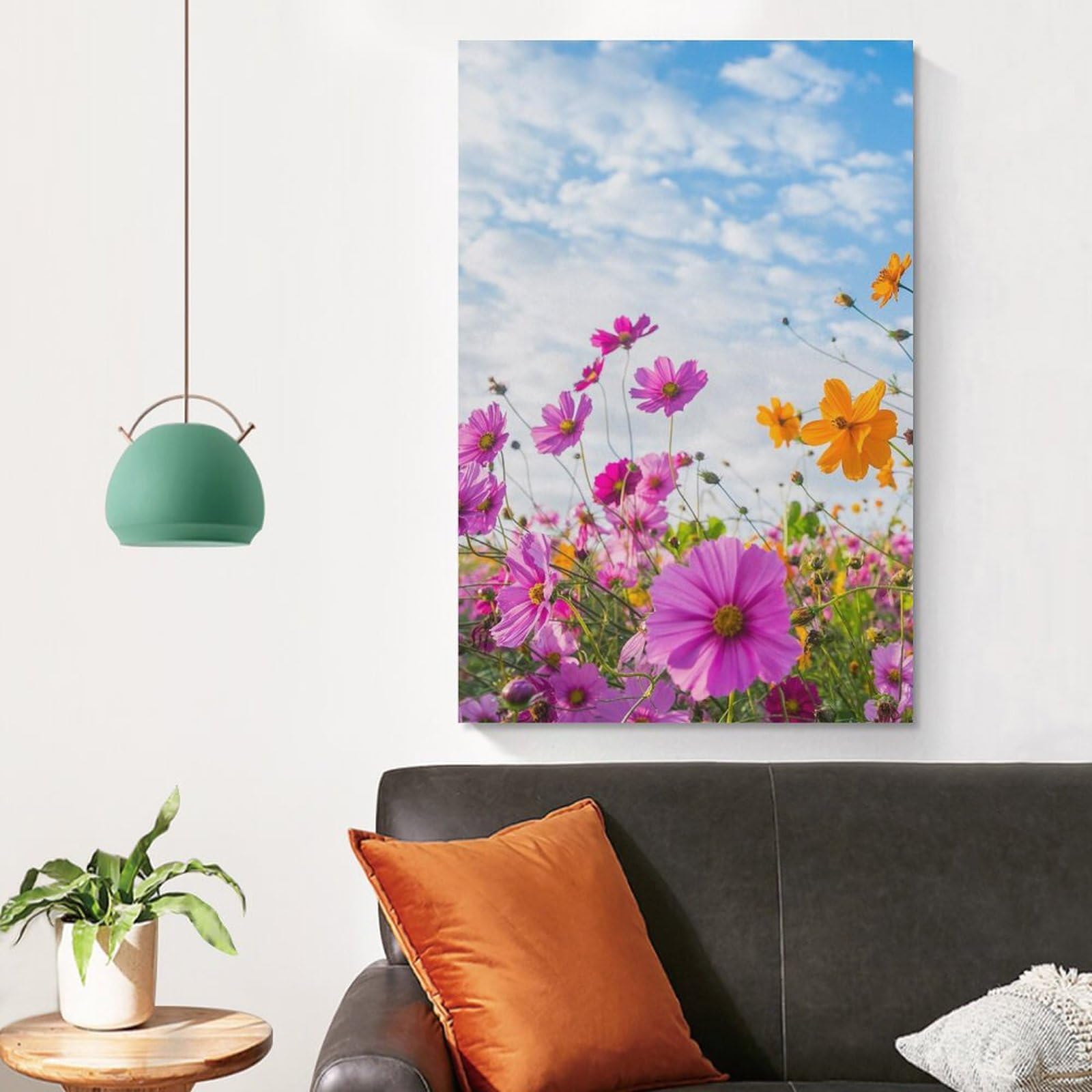 Amazon.co.jp: 絵画 コスモスの花畑インテリア 絵画 かわいい