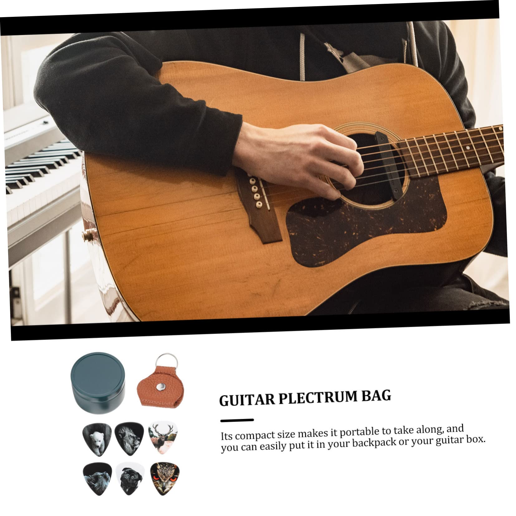 ifundom 4sets Plettri Per Chitarra Celluloide Con Design Creativo Accessori Per Chitarra Acustica Ed Elettrica Facili Da Trasportare e Maneggiare Per Musicisti Di Tutti