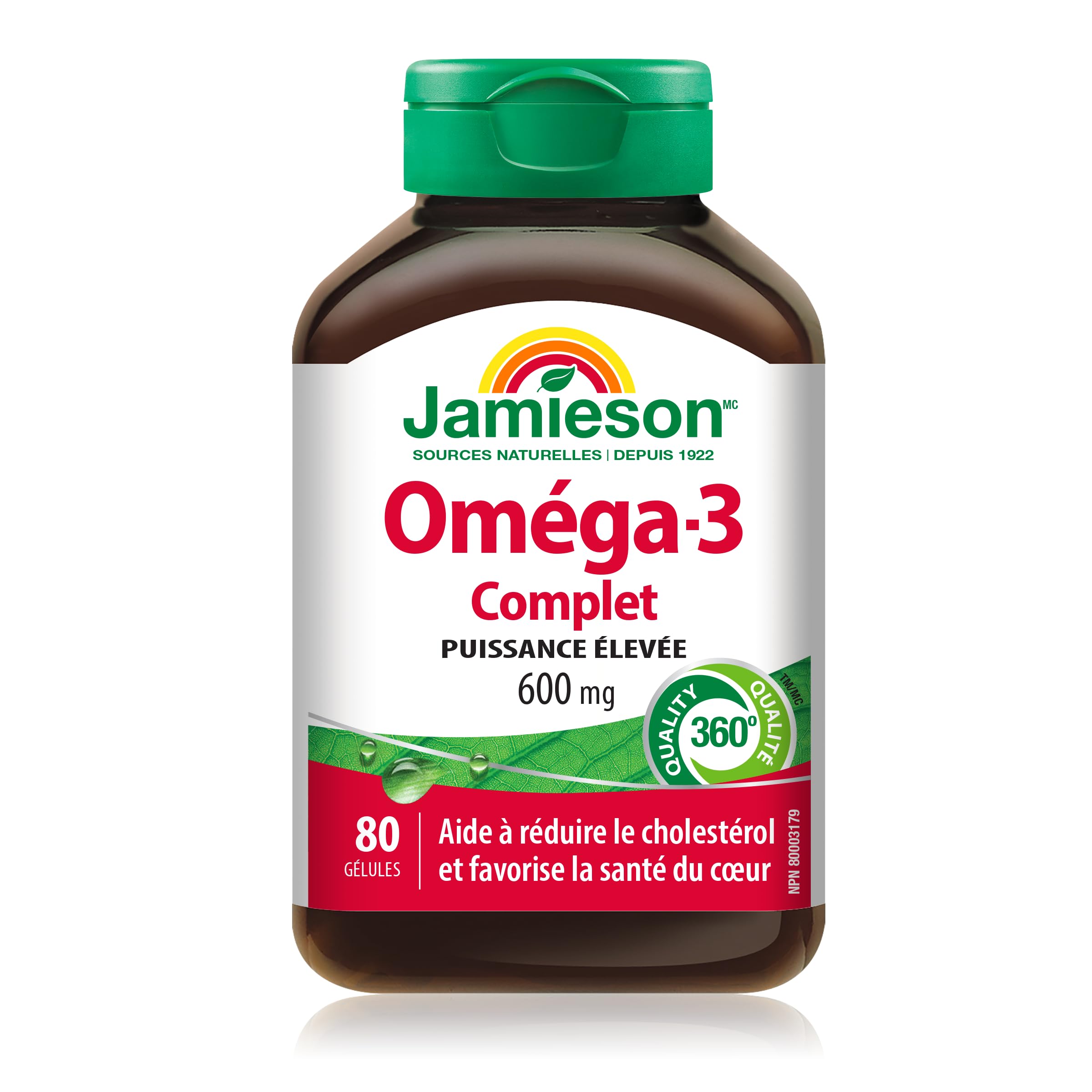 Jamieson Extra Strength Omega-3 600mg 80 Softgels