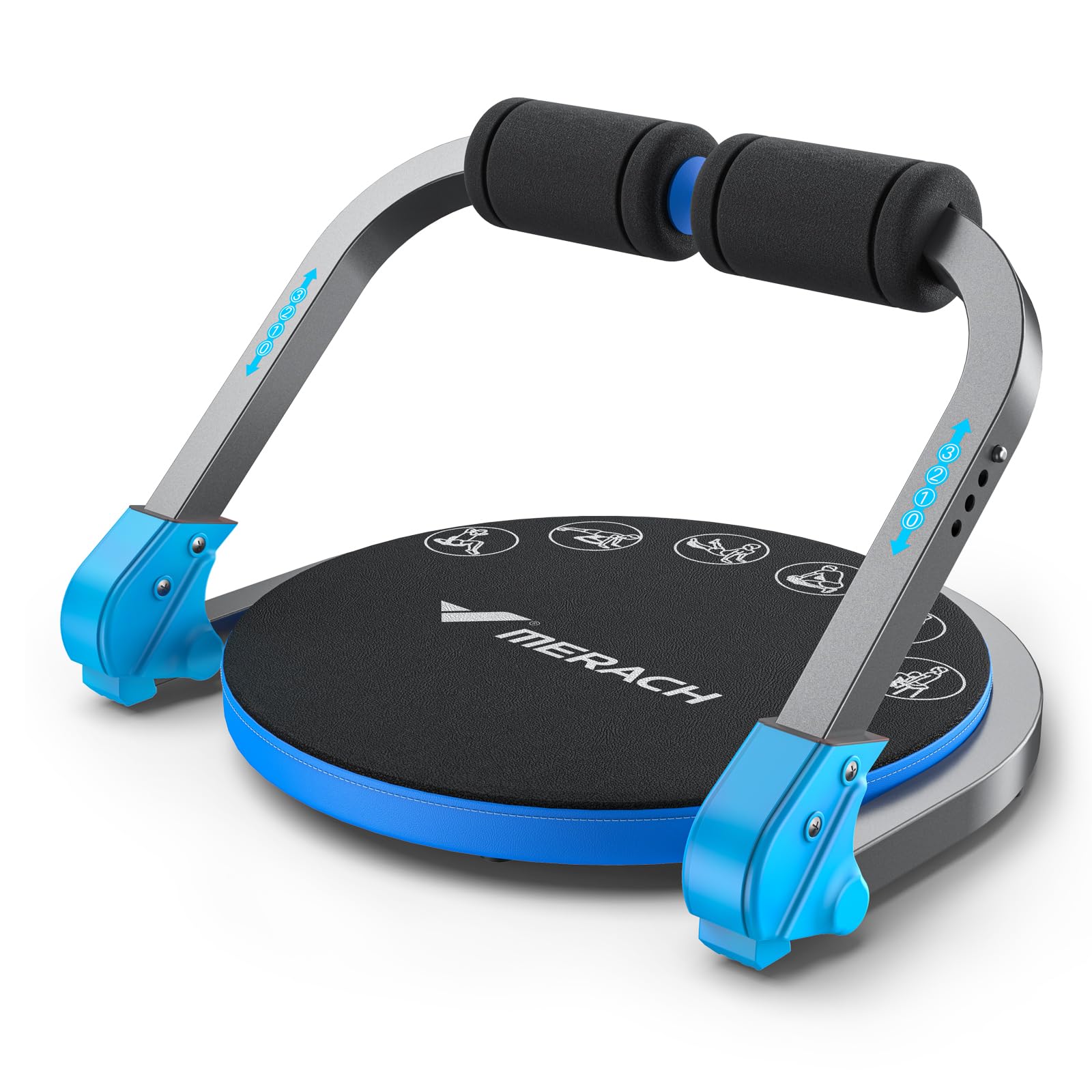 MERACH Bauchtrainer für Zuhause – Bauchmuskeltrainer mit 3 Einstellbaren Widerstandsstufen, Bauchtrainer Bauch Trainingsgerät für das Core Training Fitnessgeräte für Zuhause