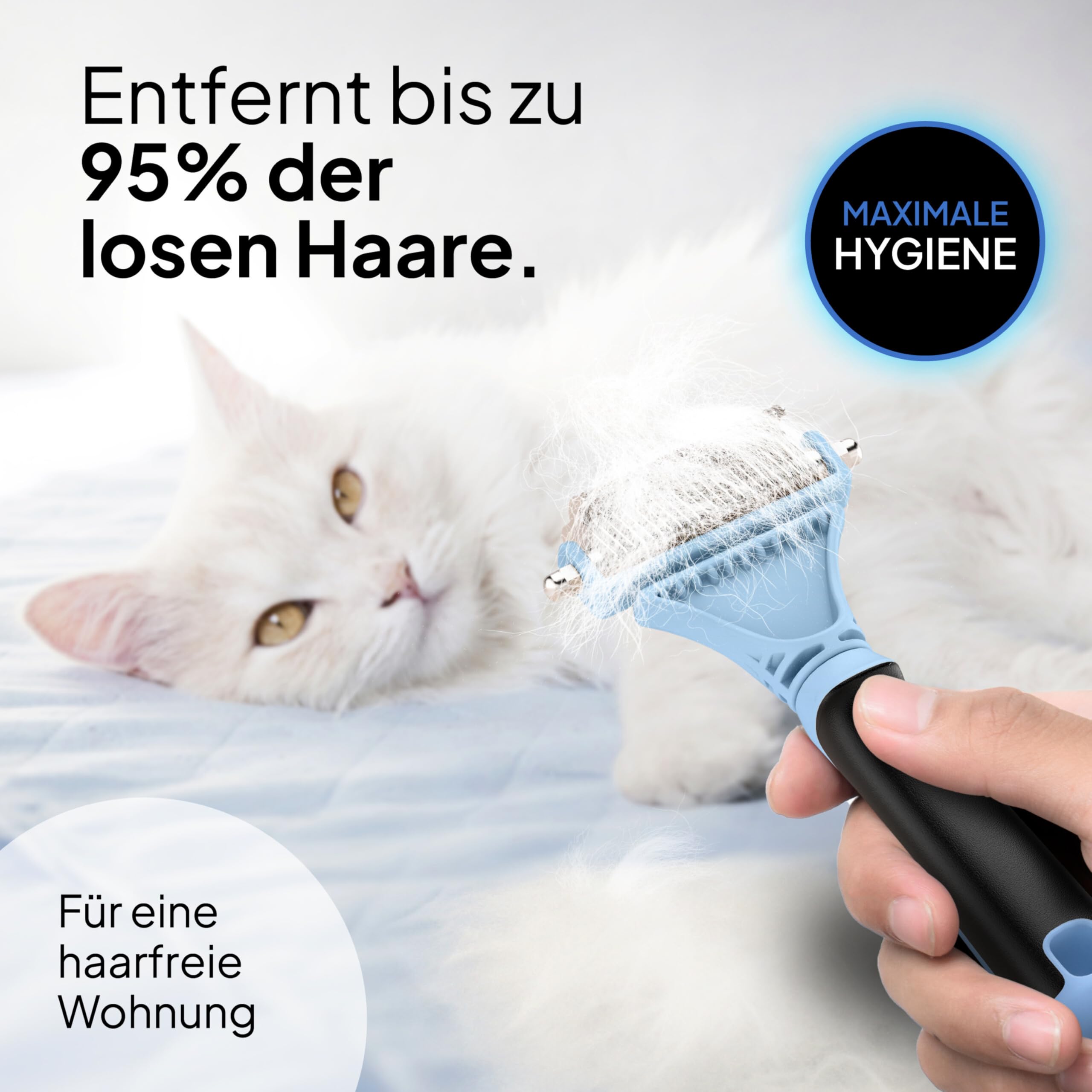Pretty Paw Katzenbürste für empfindliche Katzen – Schonende Fellpflege mit Massageeffekt für Kurzhaar & Langhaar