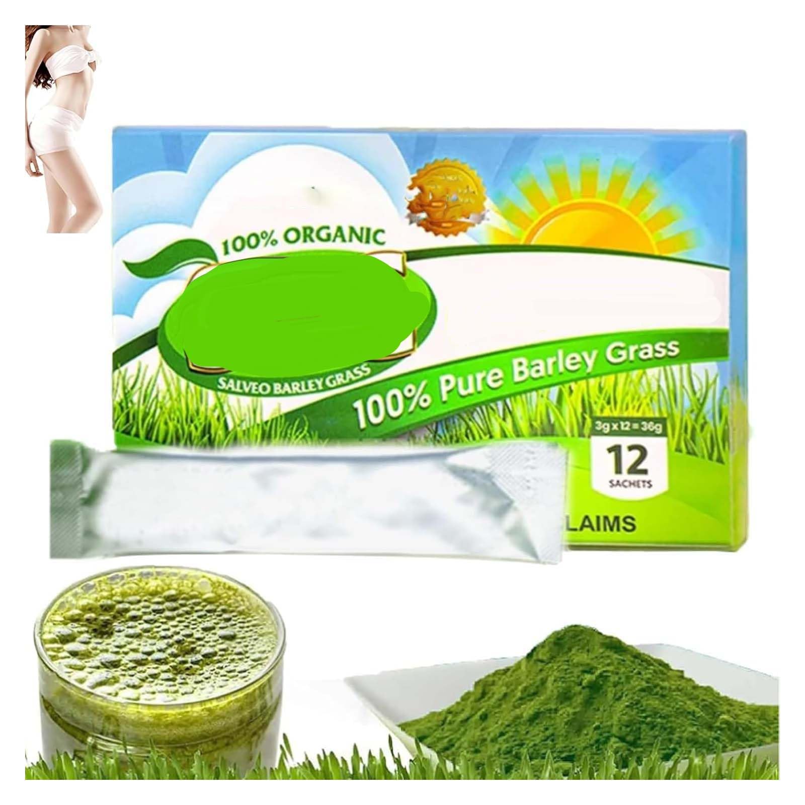 Salveo Barley Grass Powder, 100% Pure and Organic Salveo Well Organic Barley Grass Juice Powder, Boost Your Health Naturally, Excrete Body Waste in Just 2 Weeks (1)