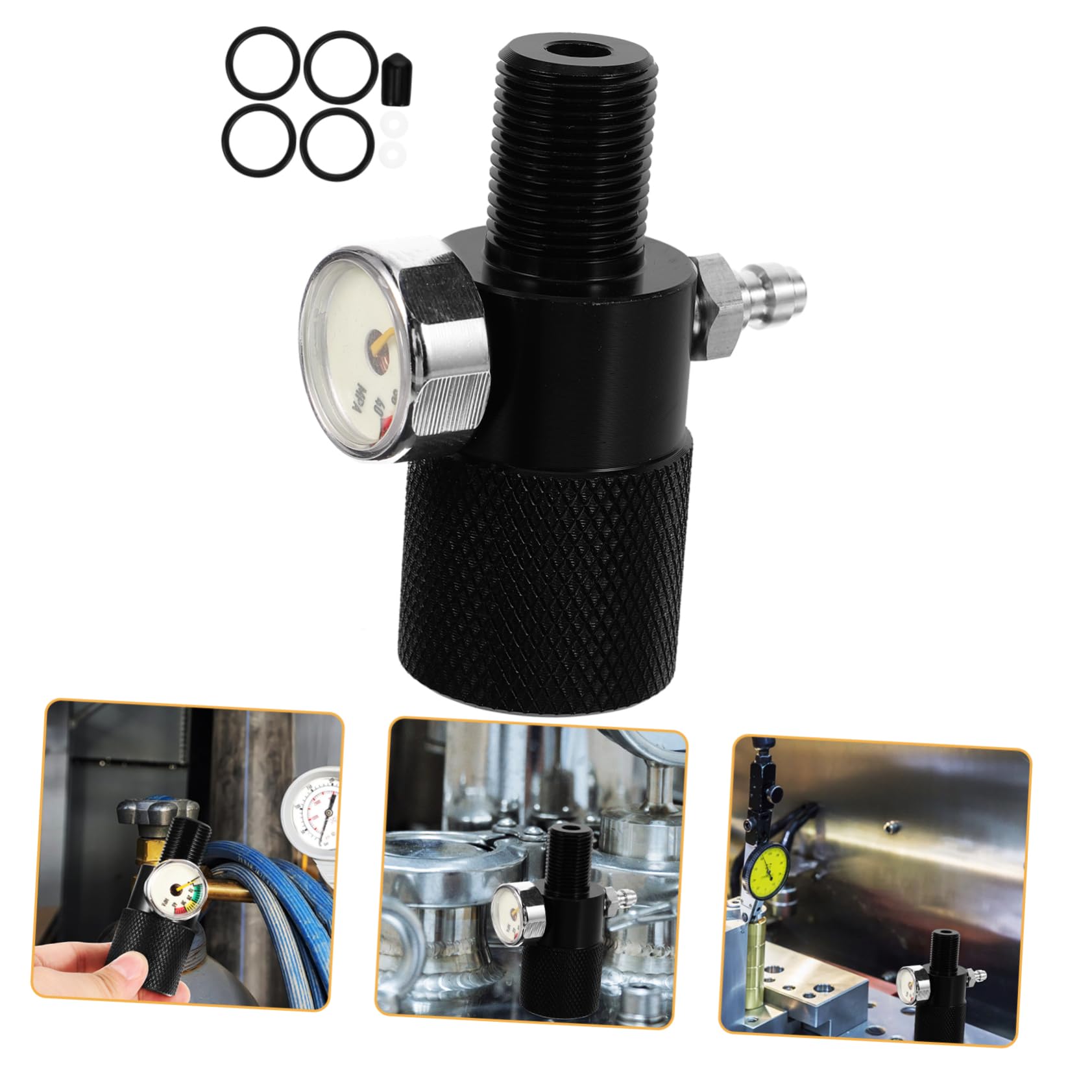 Homoyoyo Co2 Cylinder Tank Adapter Quick Release for Soda Maker Regulator Converter