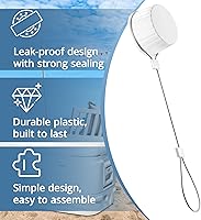 Vista 2 de Piezas de repuesto mejoradas para tapones de drenaje refrigerantes, compatibles con Igloo de 50 a 165 cuartos de galón, tapas roscadas con correa