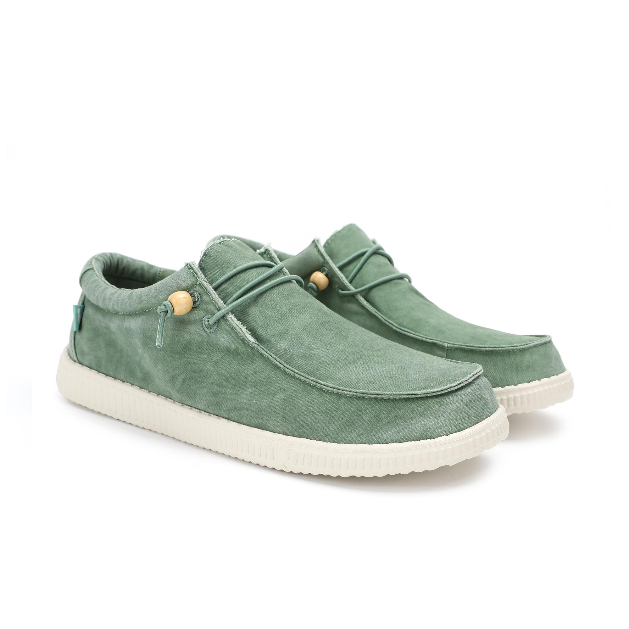 WALK IN PITAS | WP150 WALLABI Washed | Mocassini Uomo | Scarpe da Barca | Sportive Uomo | Sneakers Casual | Scarpa da Vela | Calzatura Senza Lacci | Scarpe Walkinpitas | Verde Menta 42