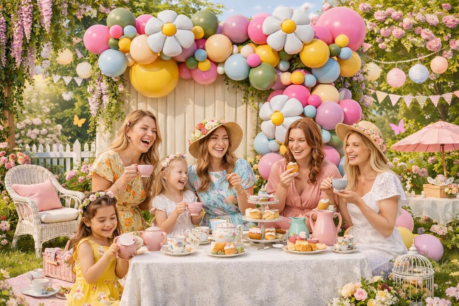 Baby In Bloom Balloon Arch Garland Kit image 2