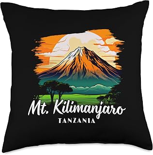 Mt. Kilimanjaro Souvenir Store Mt. Kilimanjaro Throw Pillow, 18x18, Multicolor