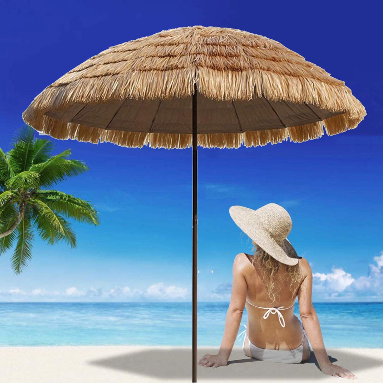 Parasol de plage pour se protéger du soleil et de la pluie