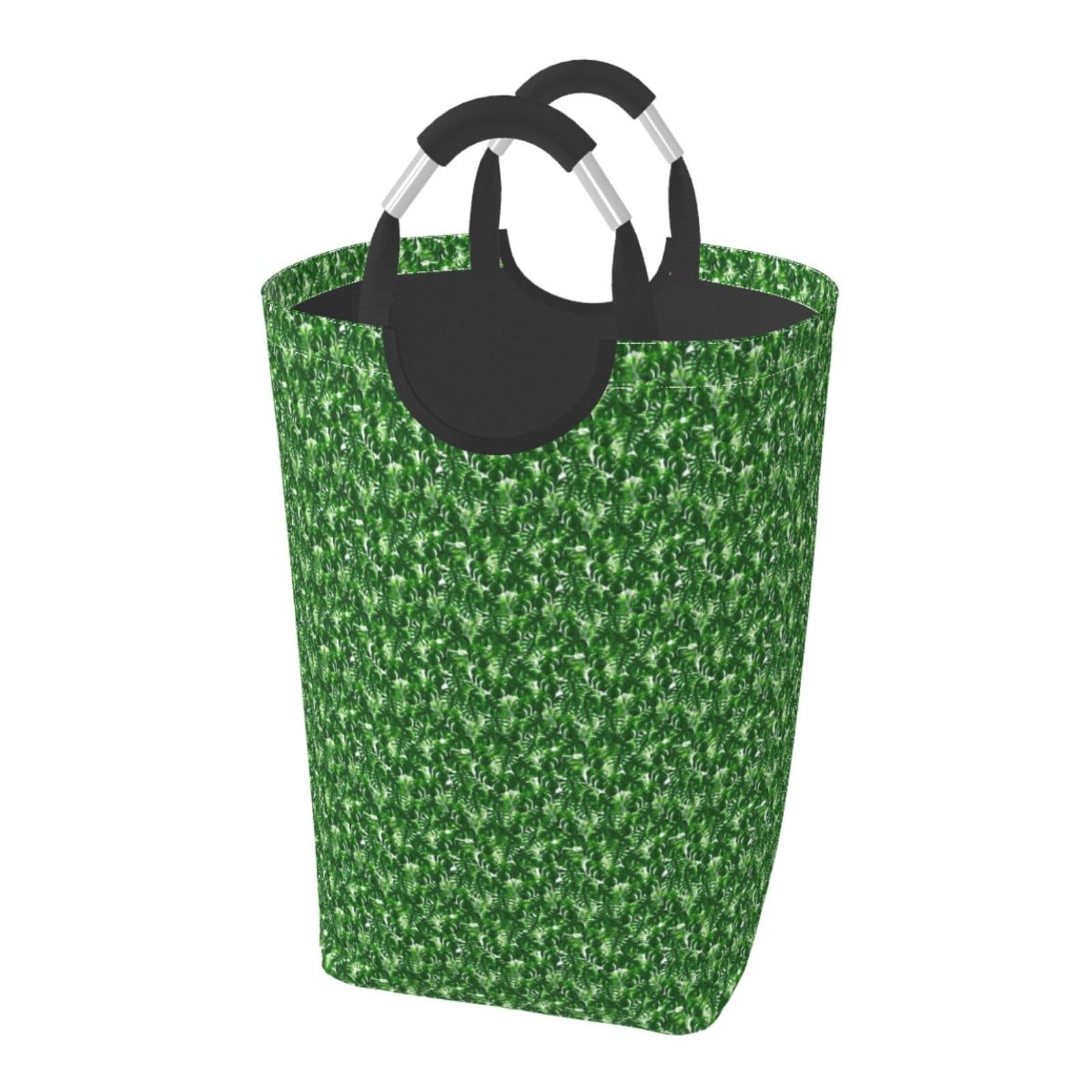 Monstera Deliciosa Banana Palm Print Collapsible Storage Basket Foldable Laundry Bag Travel Camping Bathroom Bedroom