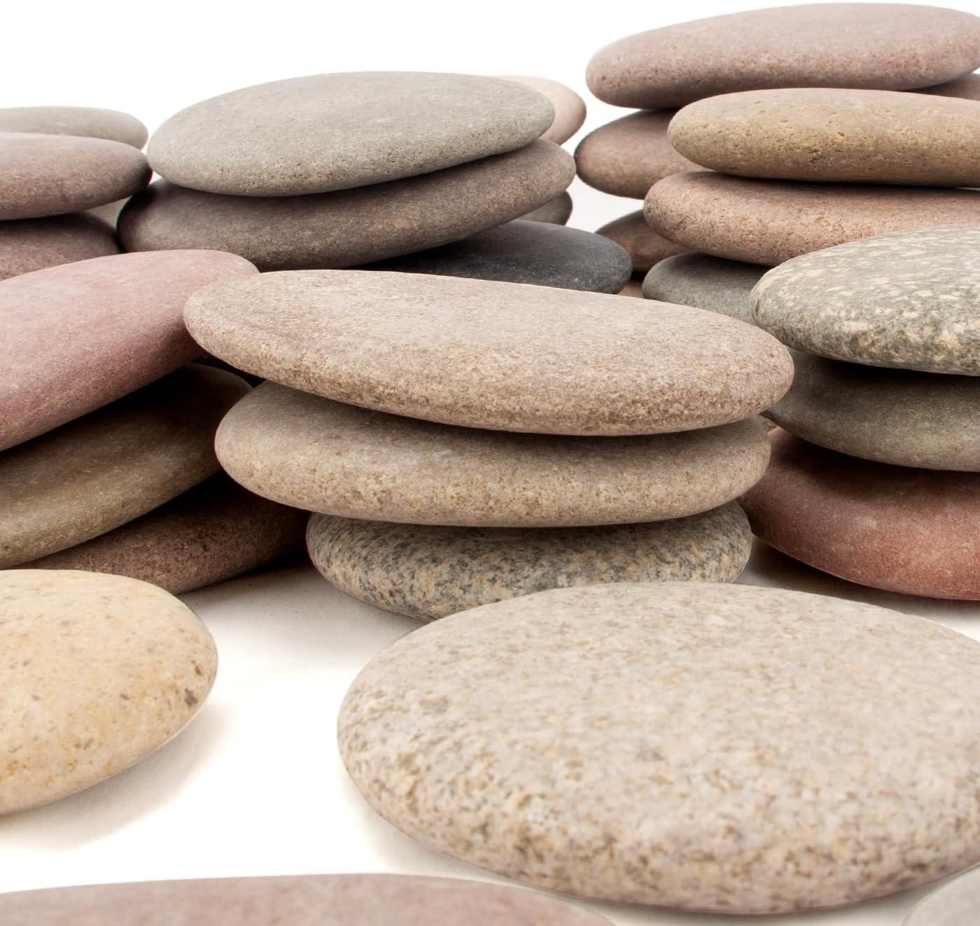 CFKJ [About 31 PCS - 37 PCS](18.5 Pounds) Painting Rocks,3.1""-4.76"" River Rocks,Flat Rocks,Painting Stones,Craft Rocks,Arts Rocks,DIY Rocks