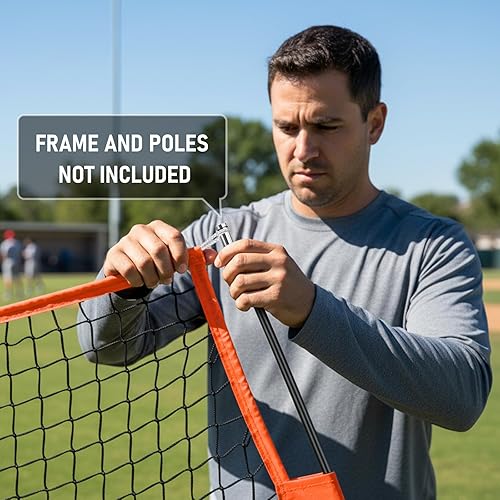 Miniatura 4 de Red de 7x7 pies de béisbol para bateo, lanzamiento y golpeo, red de sóftbol con zona de golpeo, base, carro de pelotas, equipo de entrenamiento de