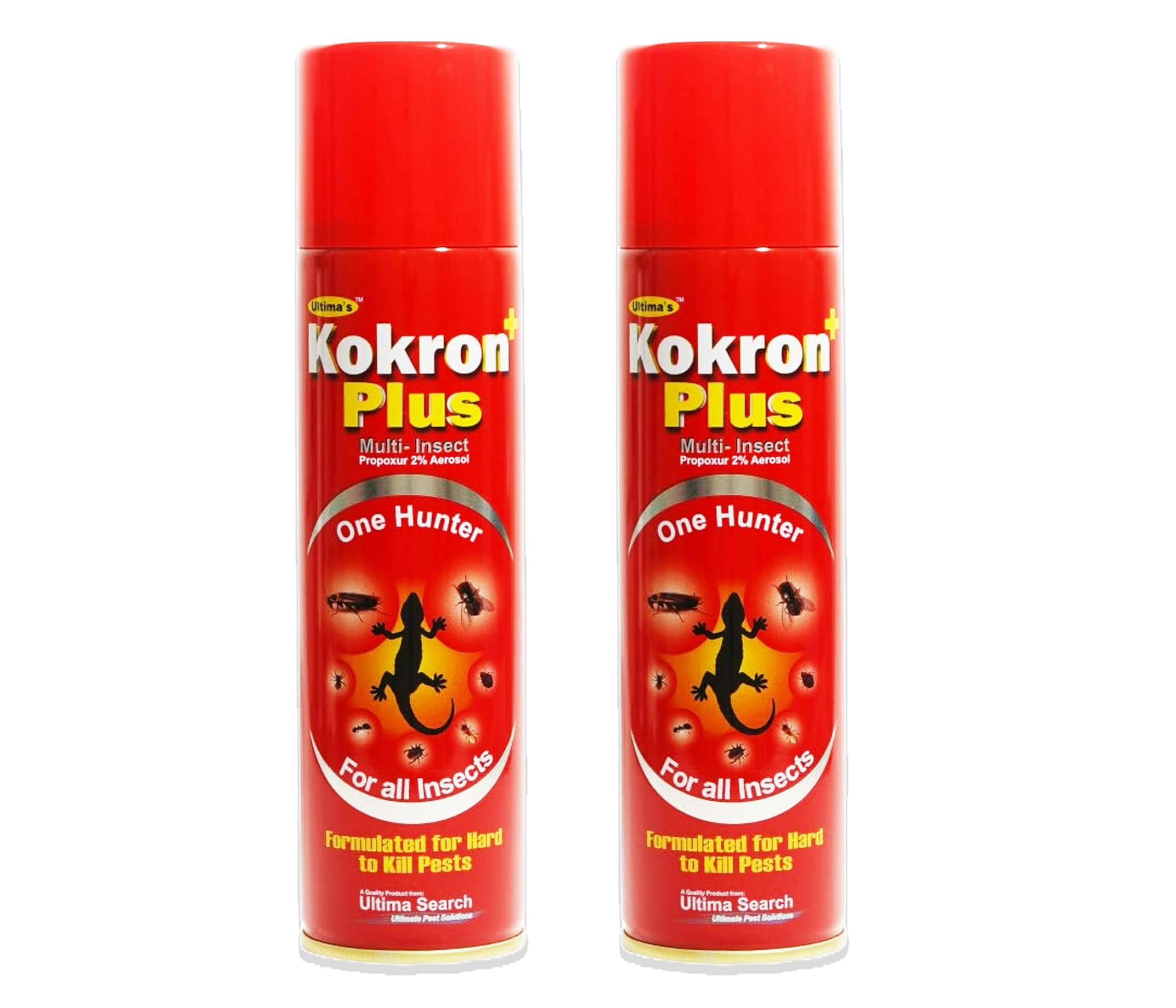 Ultima's Kokron Plus Multi Insect killer spray, Ready to Use Spray, One Hunter for All Types of Insect with Propoxur 2% Aerosol 200 Ml Each, Pack of 2
