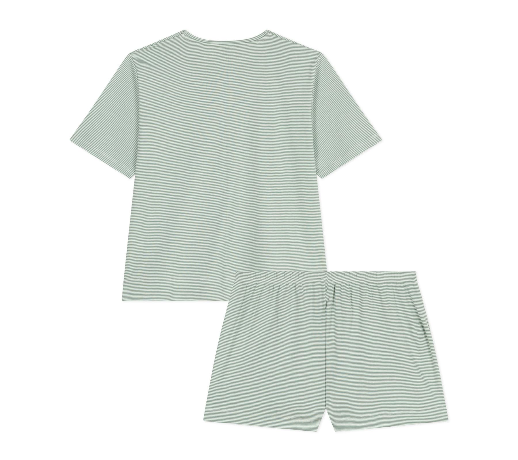 Petit Bateau Pyjama Short Femme en Coton À Rayures A0eam01 Vêtements Nuit Femme