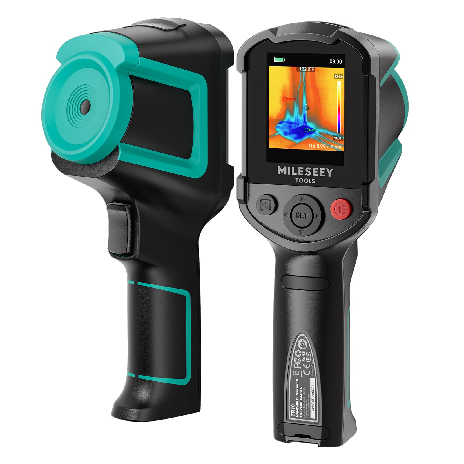 MiLESEEY TR10 Handheld Wärmebildkamera, 192 x 192 Auflösung Thermal Imaging Camera 25Hz Bildfrequenz, -20°C bis 550°C Infrarot Kamera,8 Stunden Akkulaufzeit (TR10)