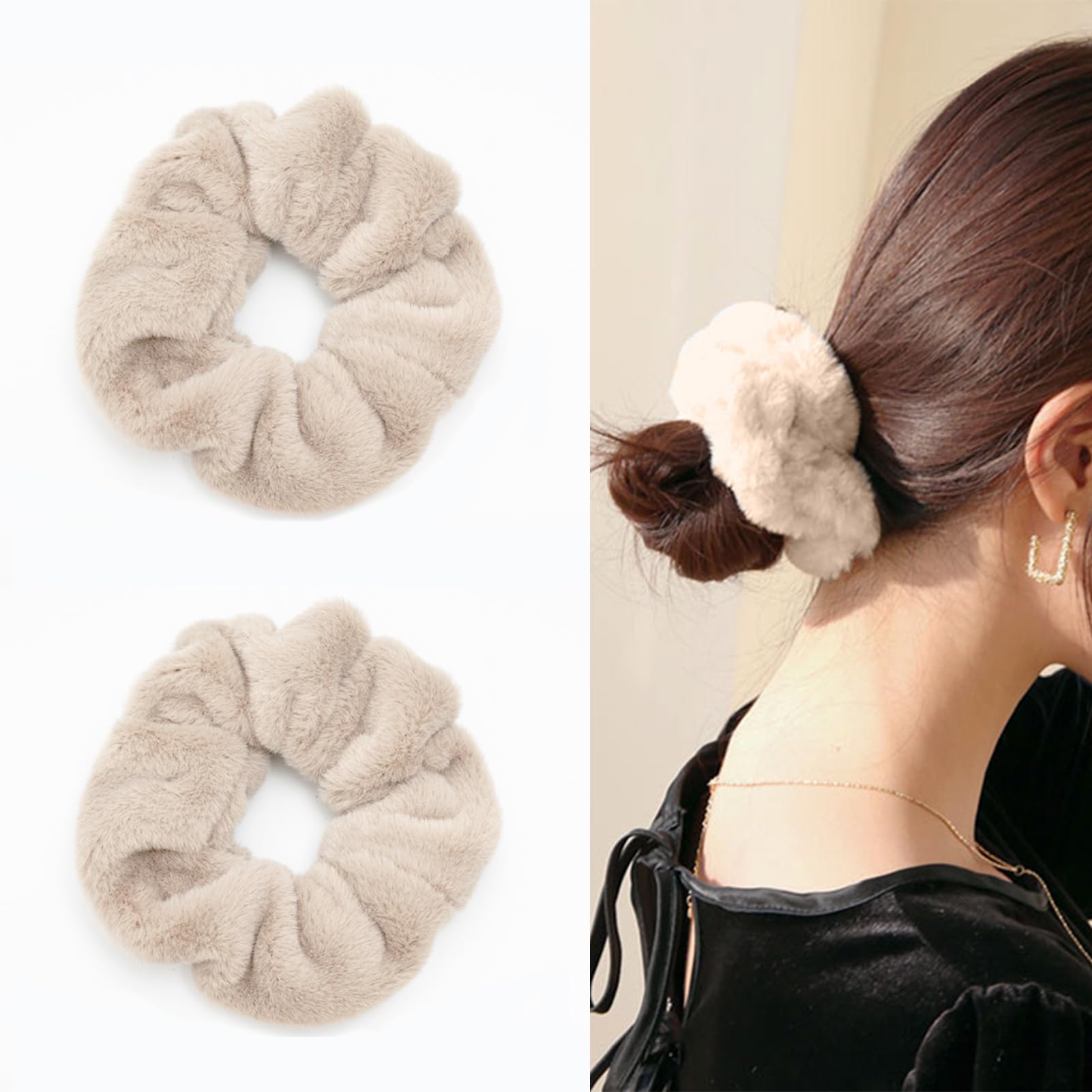 Amazon | Natunofu シュシュ ヘアアクセサリー 髪飾り ヘアゴム