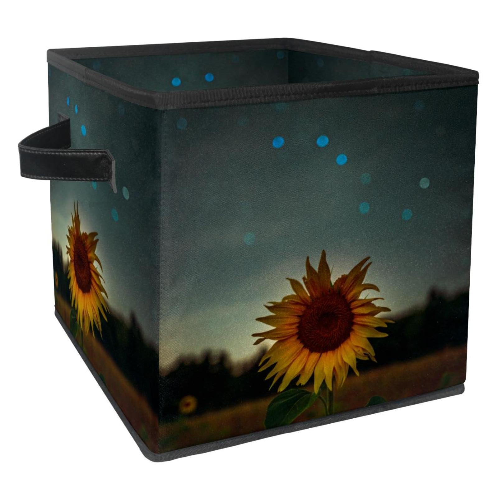 Boîte de rangement pliable cube Tournesol nocturne pour vider vos placards encombrés