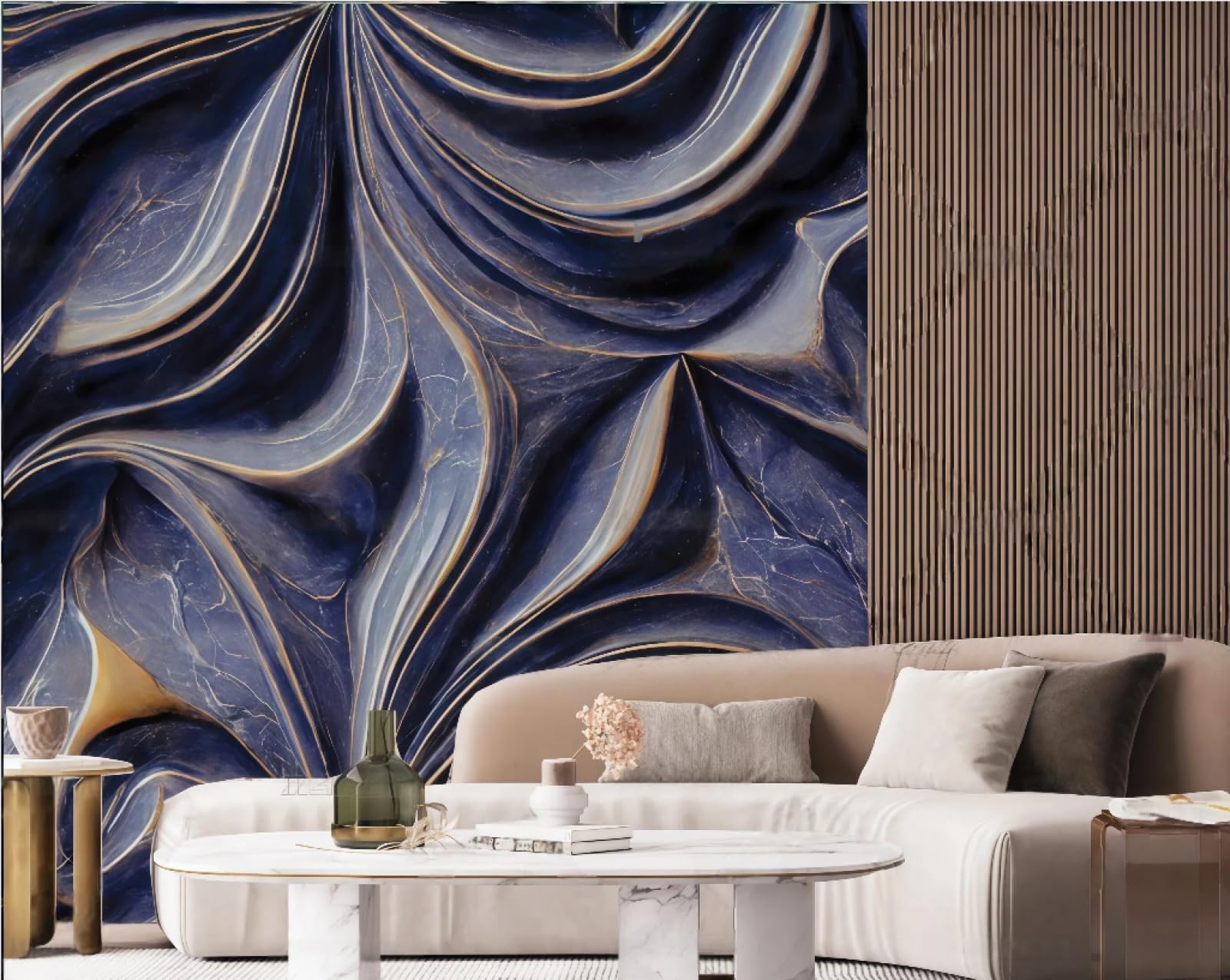 Tapeta trójwymiarowa abstrakcyjna rzeźba w skale relief ciemny wzór fioletowy marmurowy wzór TV sofa tło tapeta ścienna salon restauracja kawiarnia mural, 3D, 350 x 245 cm