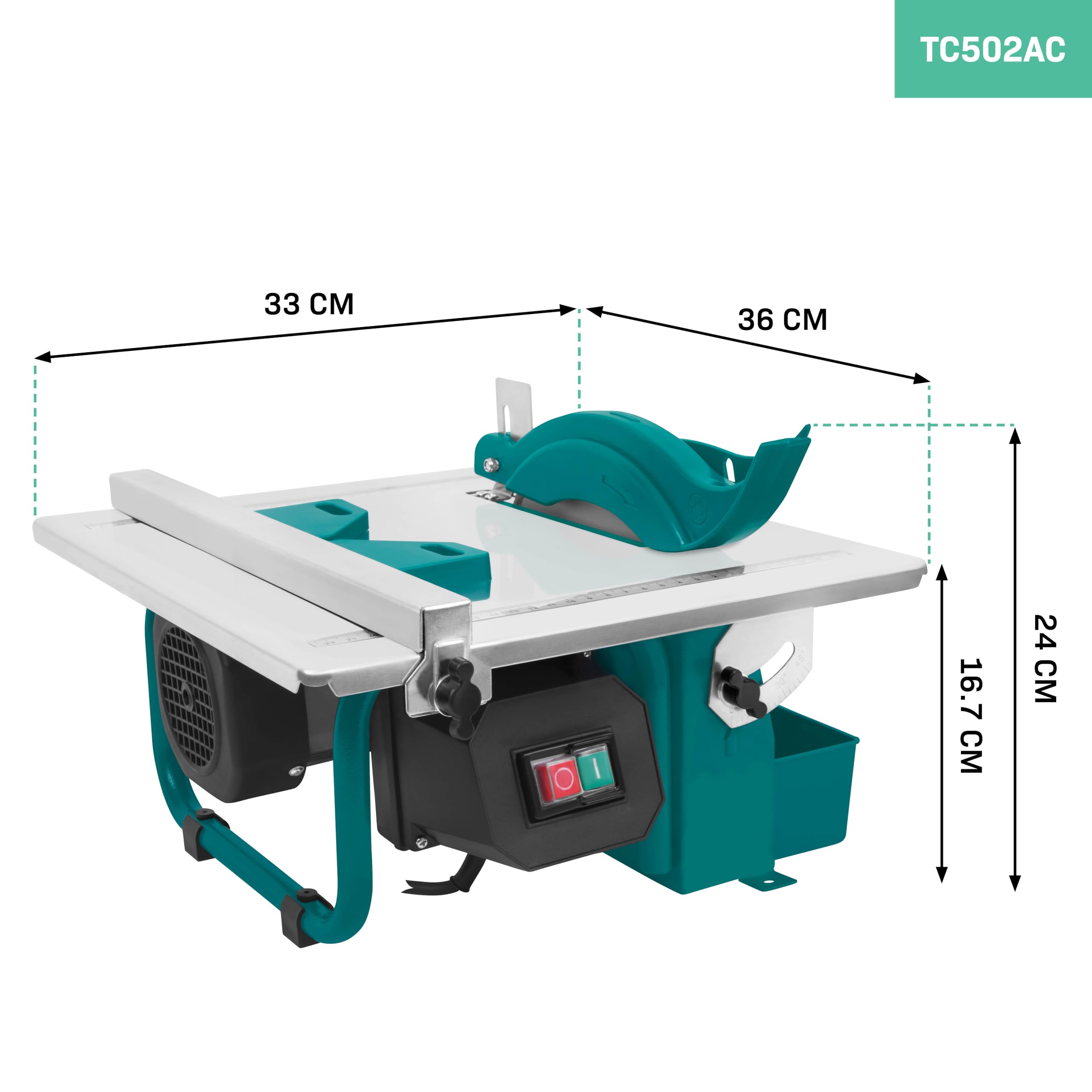 Cortadora de azulejos 600W - Ø180mm | Incl. disco de corte de diamante