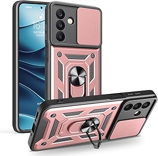 Case Cover Shock resistant UNBLACK Sliding CamShield TPU + PC Compatible with Samsung Galaxy A26 (RoseGold)