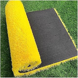 pujindu Artificial Grass Premium Synthetic Artificial Grass Rug, 3cm Thick Realistic Grass Mat, Patio Grass Door Mat for Garden Lawn Landscape (Color : Yellow, Size : 31.4x118in)