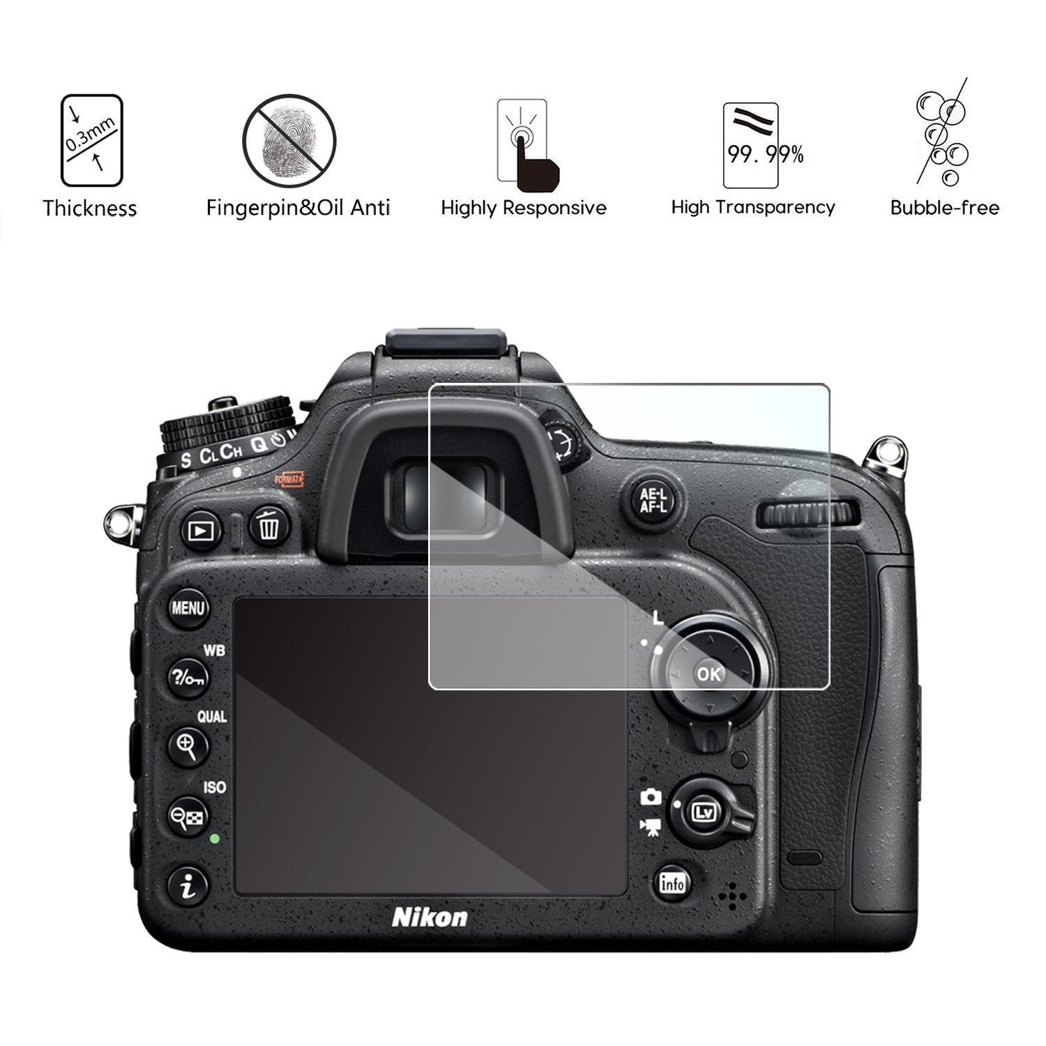 Protection écran Verre Trempé Brotect Pour Nikon Coolpix L840 - Dureté 9H, Anti-rayures, Anti-empreintes - Installation Facile Sans Bulles